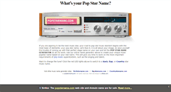 Desktop Screenshot of popstarname.com